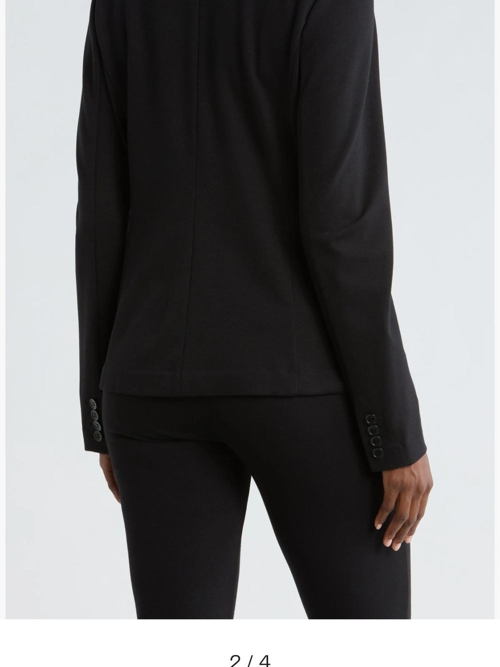 Nordstrom Black Women's Single-Button Suit Blazer - Picture 4 of 7